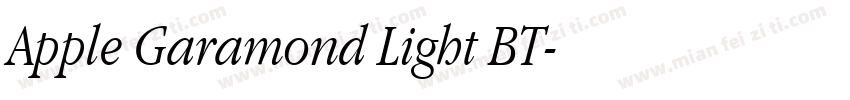 Apple Garamond Light BT字体转换